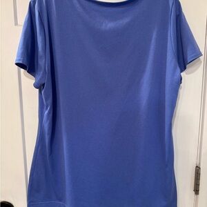 NWT Eddie Bauer Womens Size M Blue Travex Short Sleeve Top Shirt Activewear Tee